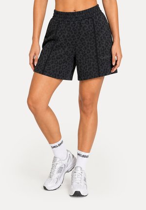 Smilodox, LEO PRINT HIGH WAIST SHORTS ZUMIRA - Short - schwarz leo