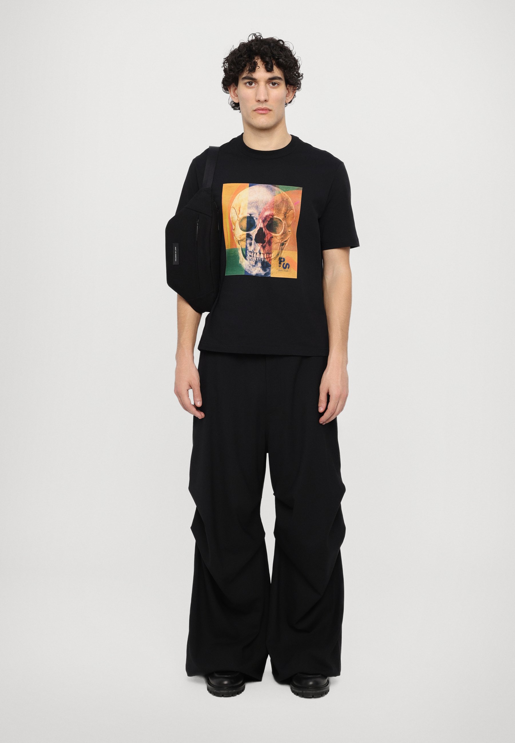 PS Paul Smith SKULL SQUARE - Print T-shirt - black - Zalando