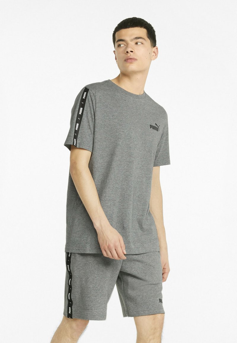 Herren Shirts | Puma TAPE TEE T-Shirt print medium gray heather/grau - SP70412 Herren Shirts | Puma TAPE TEE T-Shirt print medium gray heather/grau - SP70412