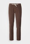 CROPPED PANTS - Pantaloni - deep brown