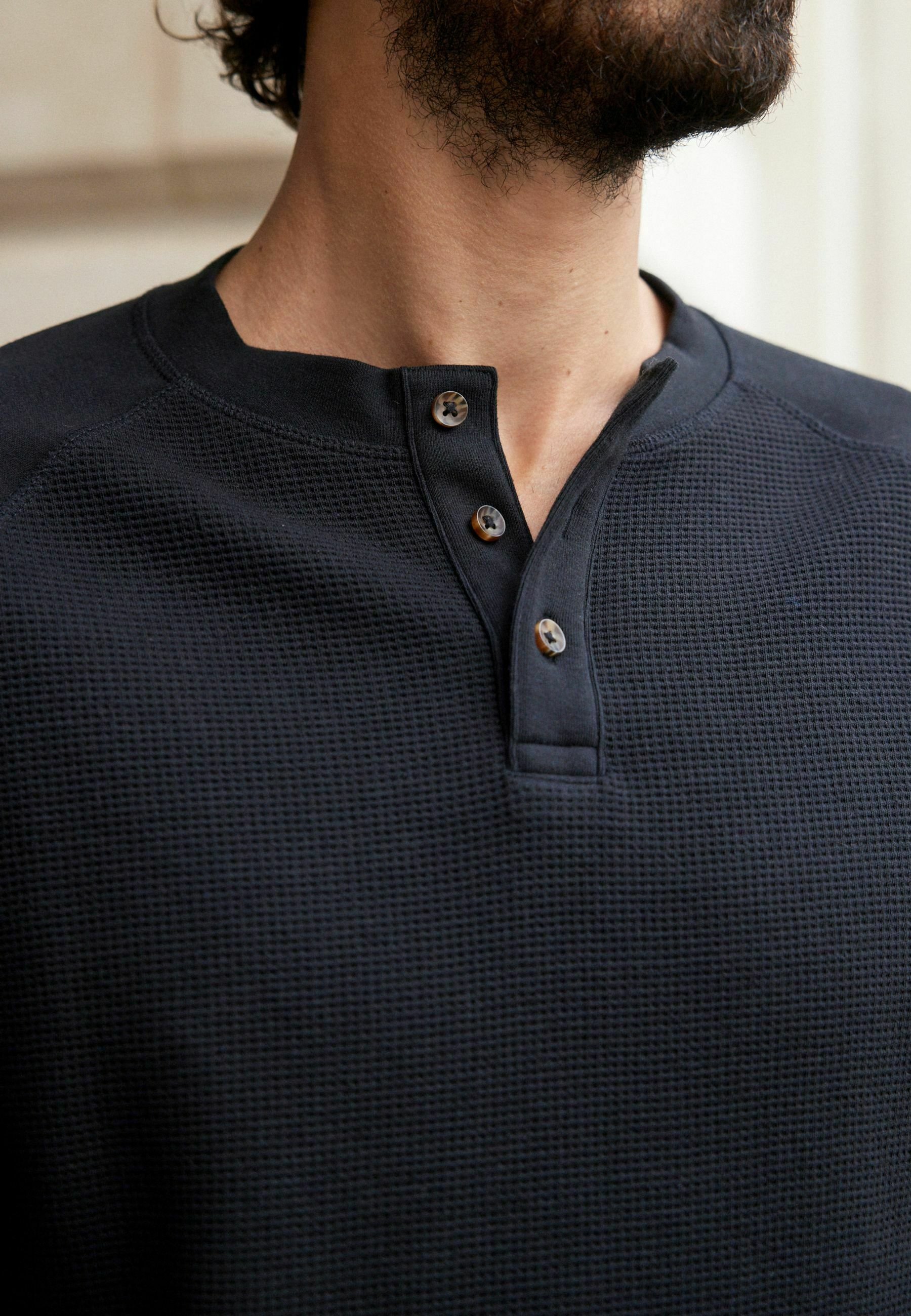 NEXT Langarmshirts 4er-Pack - 100% Baumwolle Basic Shirts Für Herren