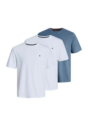 3 PACK - T-Shirt basic - weiß   hellblau