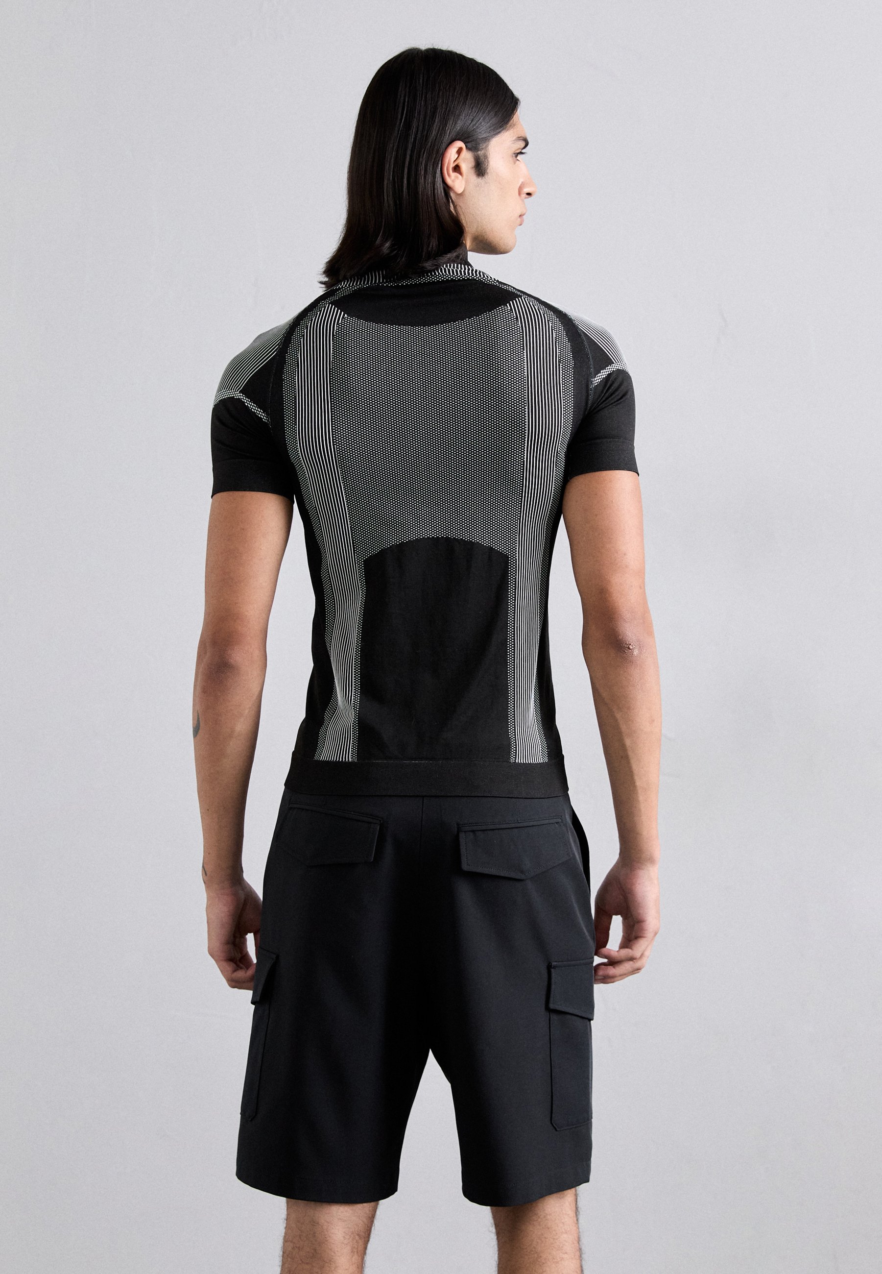 MISBHV SPORT EUROPA QUARTER ZIP - T-shirt print - black/white