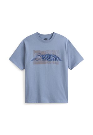WAVE CHECK - T-Shirt print - medium blue