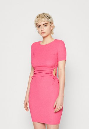 Pieces PCLUNA RUCHING DRESS - Trikotaažkleit - beetroot purple