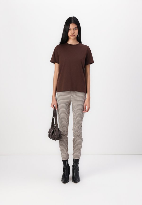 SKINNY ANKLE - Trousers - neutral plaid2