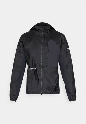 Must must see, misetev ja vett hülgav kangas. Omab lukuga esist, kapuutsi ja logo detaili vasakul rinnal.