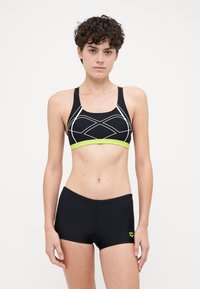 Arena WOMENS GRAPHIC SWIMSUIT PRO TWO PIECES - Bikini - black/artic lime