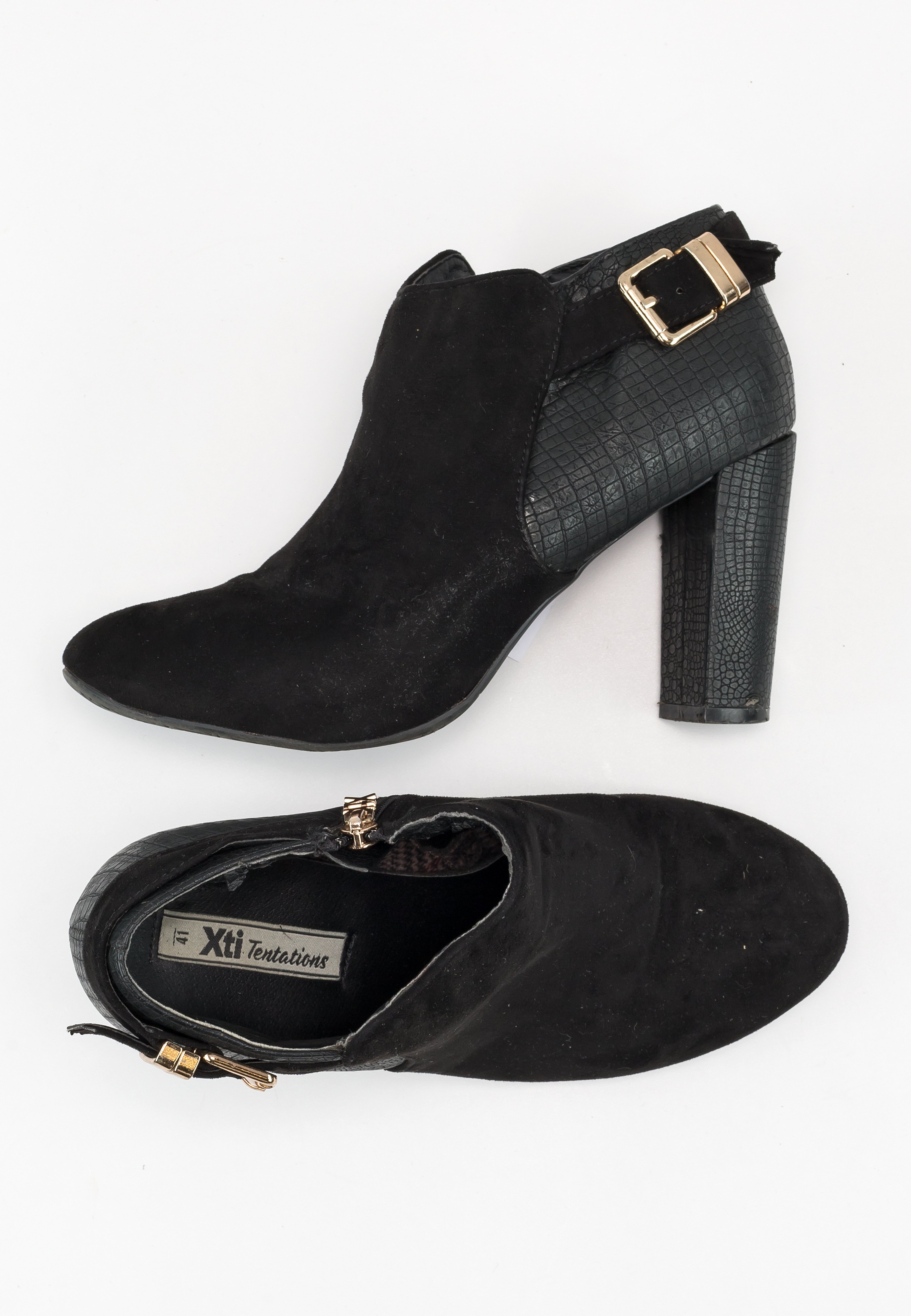 XTI Botines de tacón - black/negro - Zalando.es