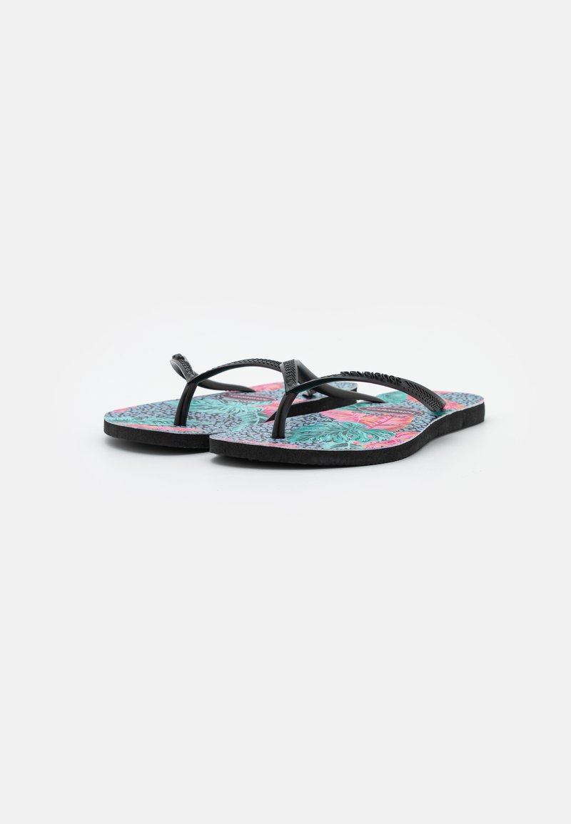 Damen Zehentrenner | Havaianas SLIM FIT ANIMAL FLORAL Zehentrenner black/schwarz - VM33890 Damen Zehentrenner | Havaianas SLIM FIT ANIMAL FLORAL Zehentrenner black/schwarz - VM33890