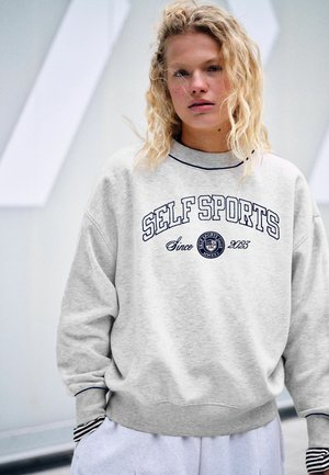 Self., REGULAR FIT - CREW NECK SWEATSHIRT - Sweatshirt - grey slogan
