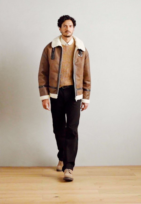 FAUX SHEARLING JACKET - Faux leather jacket3