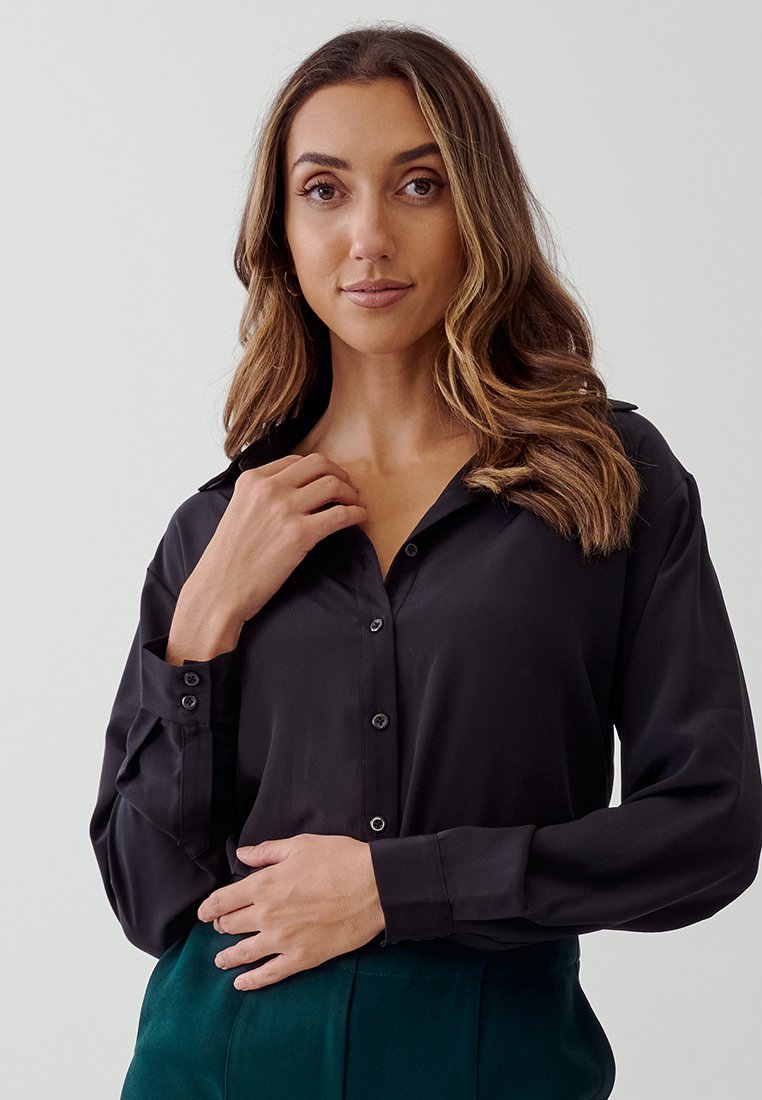 TUSSAH GENNA Buttondown blouse black Zalando.ie