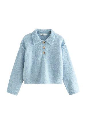 REGULAR FIT - BOUCLE LONG SLEEVE - Polo shirt - light blue