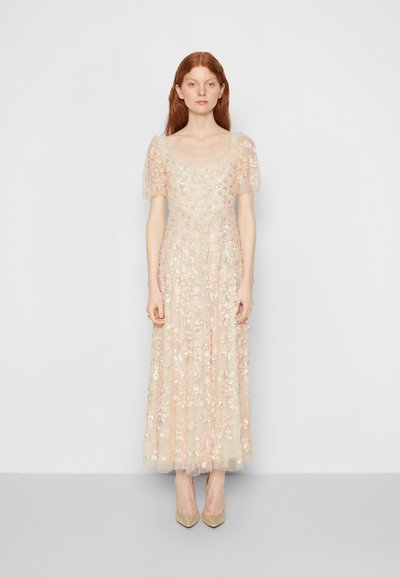 Needle & Thread - MARY ROSE SCOOP NECK ANKLE GOWN - Occasion wear - champagne/pink multi