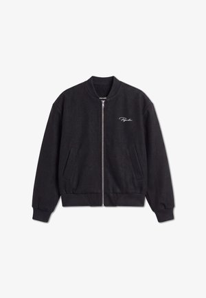 Pegador, LEGNANO WOOLOPTIC BOMBER JACKET - Яке бомбър - black