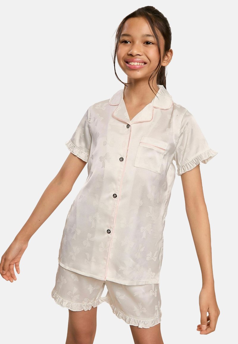Lipsy REGULAR FIT SET - Pyžamová súprava - white bow jacquard