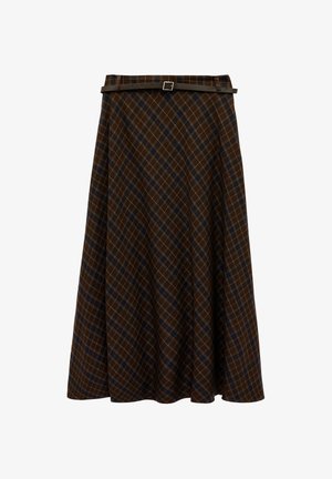 Koton, MIDI PLAID - A-snit nederdel - brown
