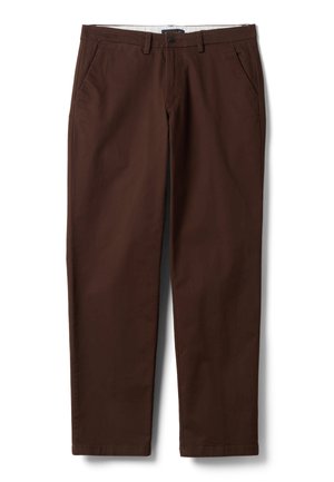 PIOMBO, REGULAR-FITCHINO TROUSERS - Chinos - dark brown
