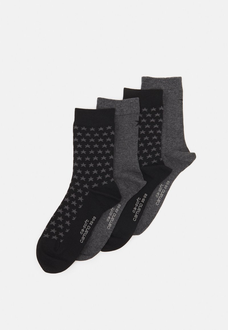 Calzini Camano Online Donna | Cotone, Polsino Arrotolato | 4 Paia Blu