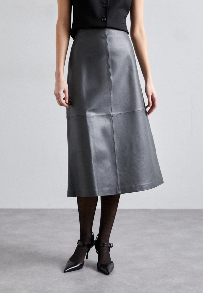 STUDIO ID MIDI SKIRT - Krilo A-kroja - elephant
