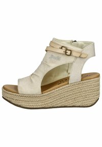 Blowfish Malibu Sandalen met sleehak - black dyecut/zwart