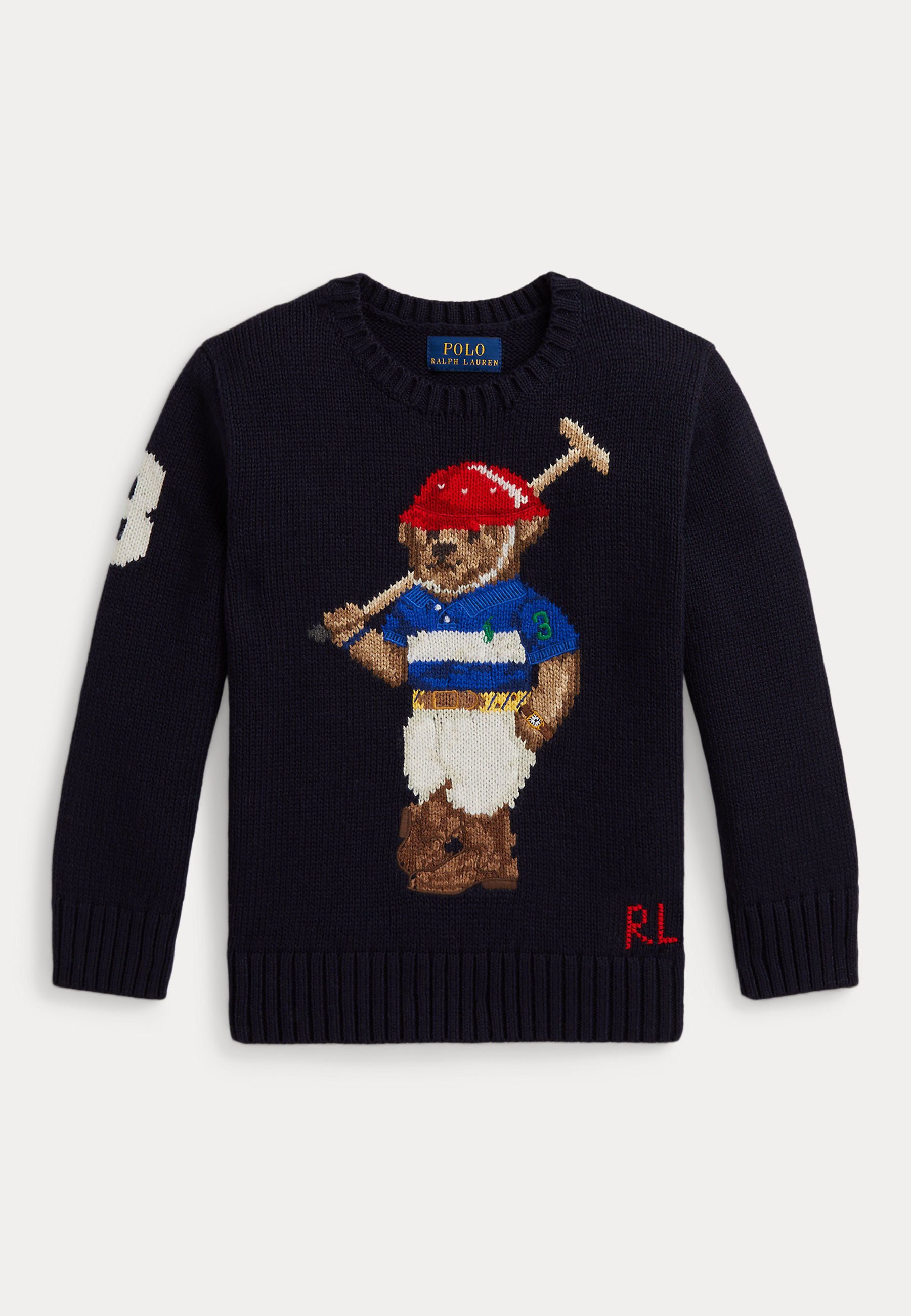 Polo Ralph Lauren POLO BEAR CREWNECK SWEATER 7-14Y - Jumper - navy