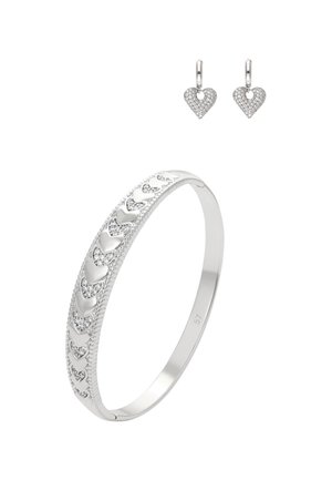 SET - Fülbevalók - silver-coloured