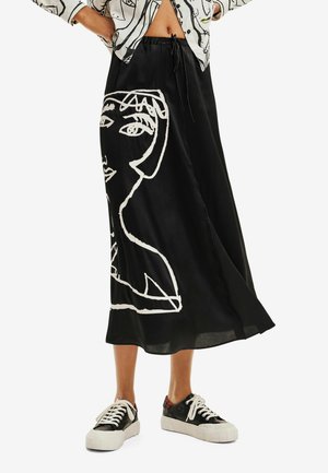 A-snit nederdel - black