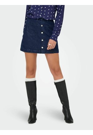 ONLAMAZING TAI NOOS - A-linjekjol - dark blue denim