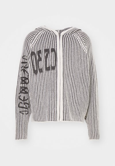 032c CRUSADER HOODED - Cardigan - black/white