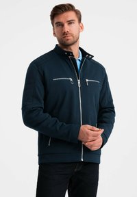 Kunstlederjacke - navy