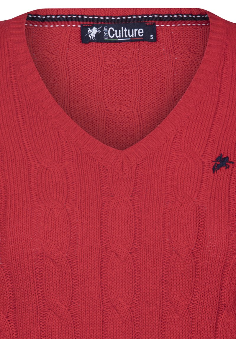 Damen Strickjacken | Denim Culture PERLA Strickpullover rot - IL17412 Damen Strickjacken | Denim Culture PERLA Strickpullover rot - IL17412