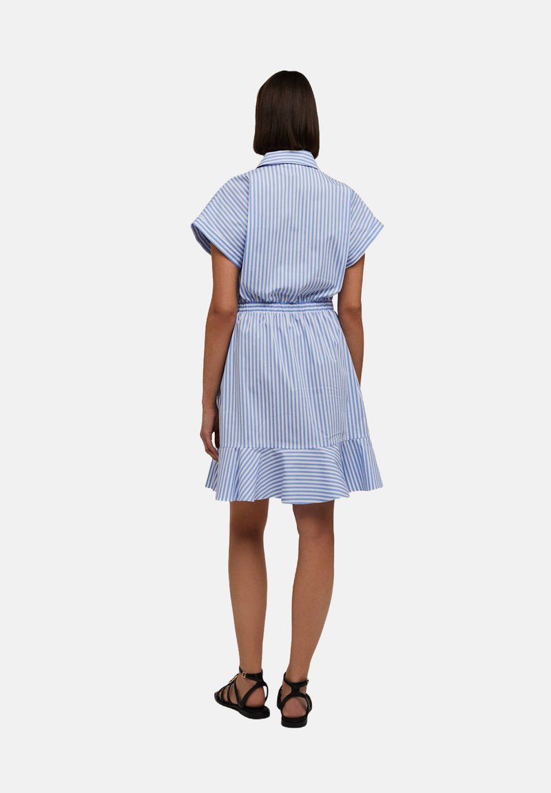 Abito Donna Estivo A Righe Con Maniche Corte - Scollo A V, Vita Alta | Tessuto In Poliestere, Stile Casual - Foto 10