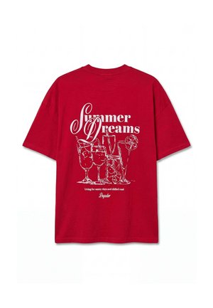 Pegador, PEGADOR HEAVY OVERSIZED T-SHIRT RAUMA - Camiseta estampada - rot