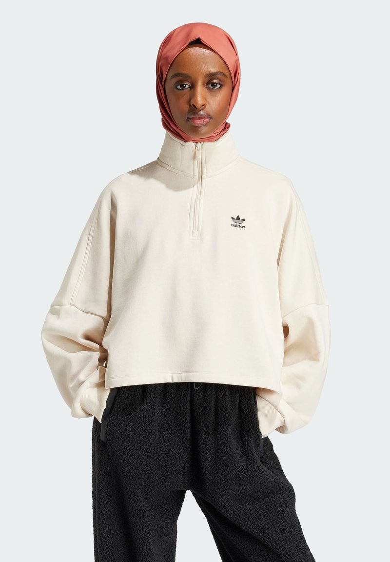 adidas Originals HALF ZIP - Športni pulover - white