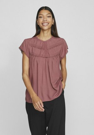 MIT KURZEN ÄRMELN DETAILREICHES - Bluse - rose brown