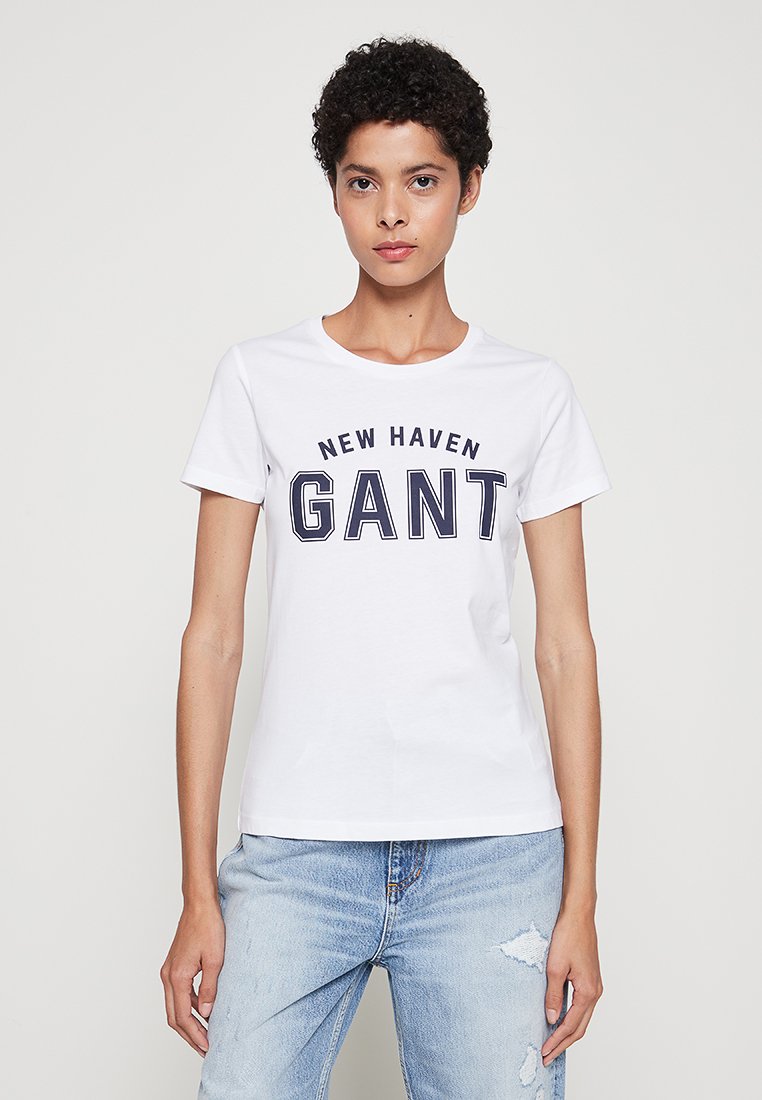 Gant T-shirt print wit Gant T-shirt print wit