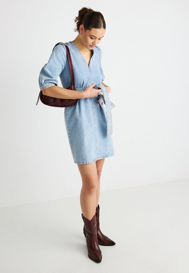 pepe denim dress Denim Dresses: Midi, Blue, Black & More
