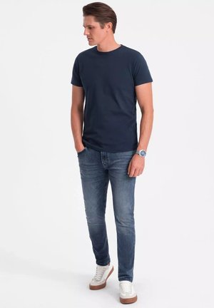 SET OF 3 - Basic T-shirt - navy