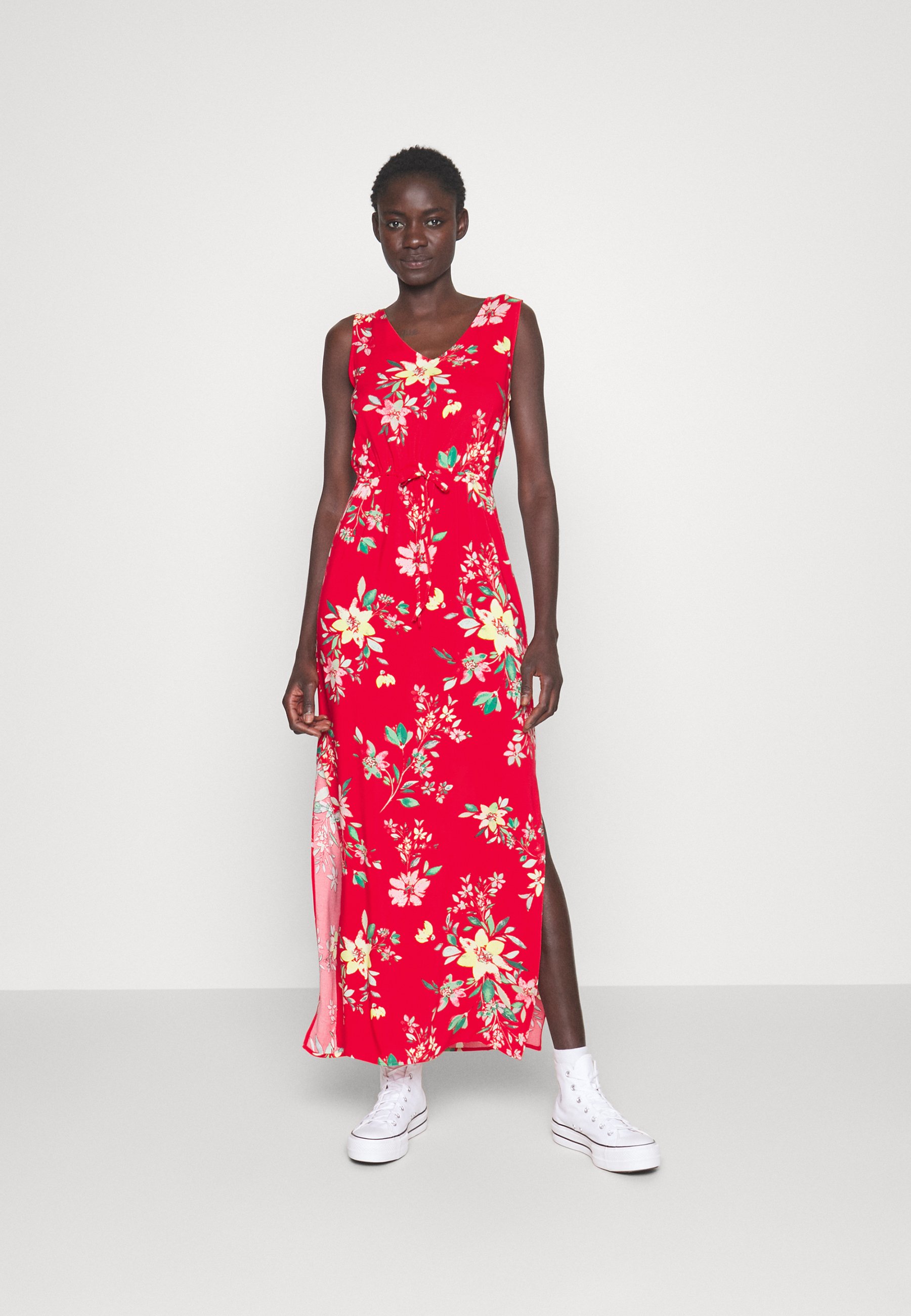 vero moda red maxi dress