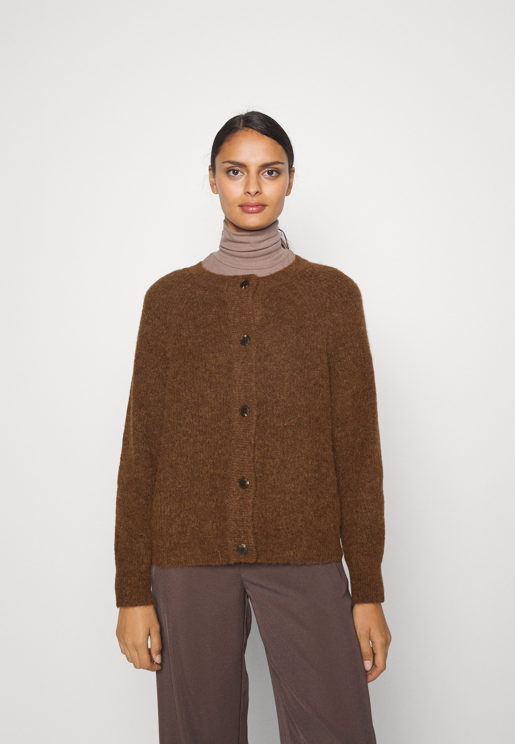 Selected Femme SLFLULU LS NOOS - Cardigan - carafe/brown - Zalando.de