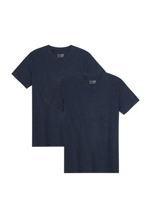 V-NECK 2-PACK - T-shirt basic - dark navy
