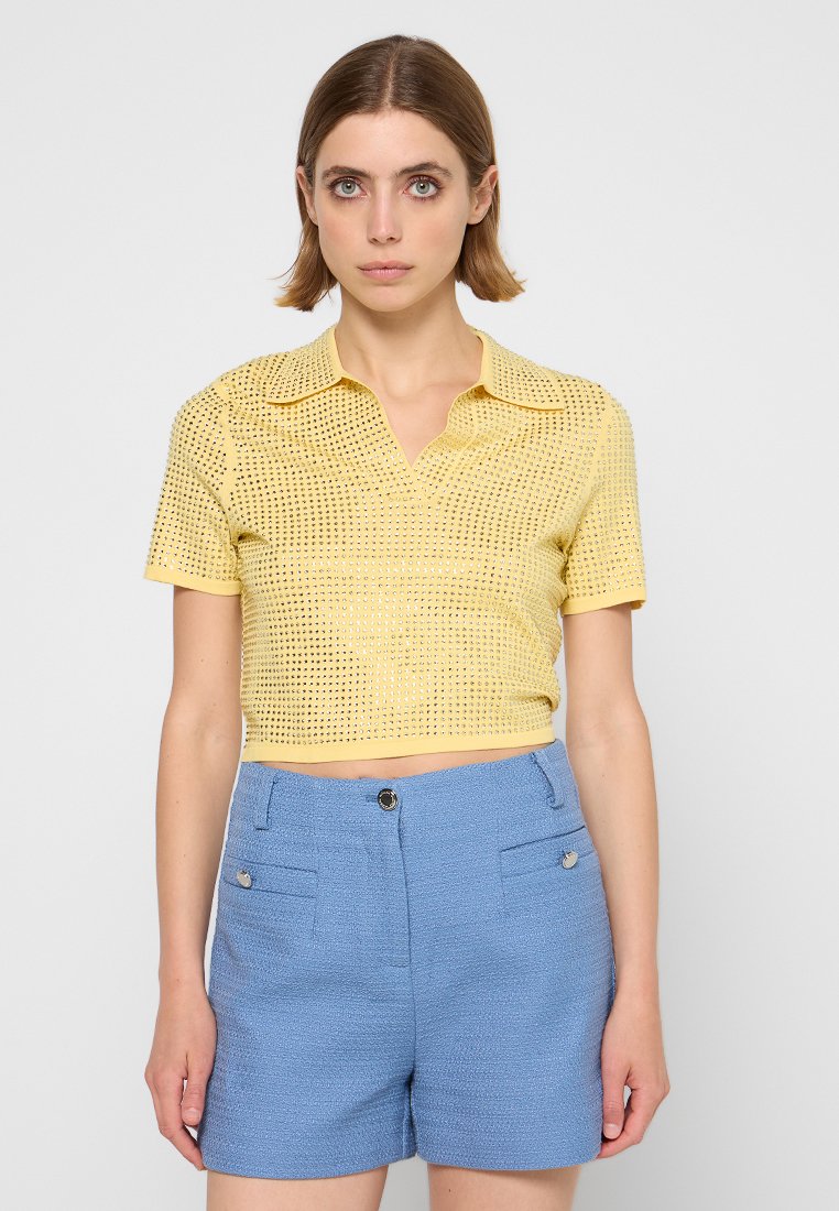 sandro T-shirt print geel sandro T-shirt print geel