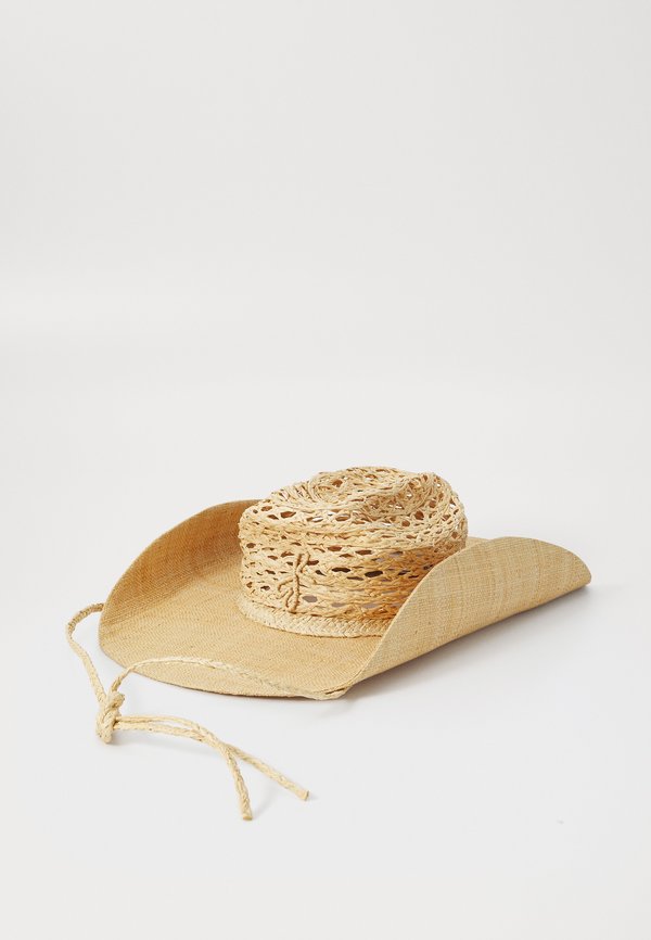 CUT OUT COWBOY HAT - Hut - natural straw