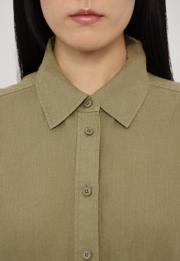 SLEEVELESS SHIRT - Button-down blouse - olive4