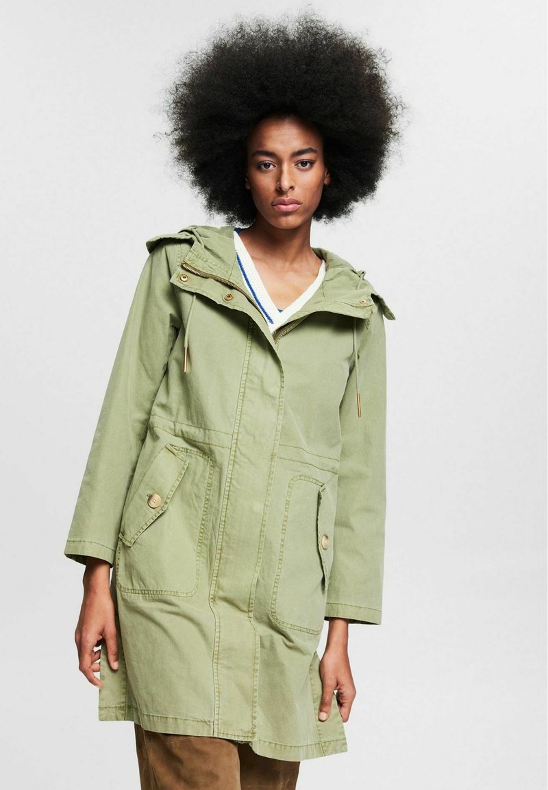 Esprit Winter coat light khaki/mottled light green Zalando.ie