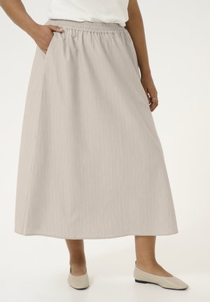 KCESTA - A-line skirt - feather gray melange pinstripe