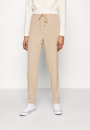 ONLZOE LONG PANTS - Teplákové kalhoty - beige