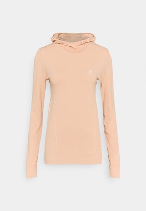 ESSENTIAL SEAMLESS HOODIE - Long sleeved top - sirocco/shell